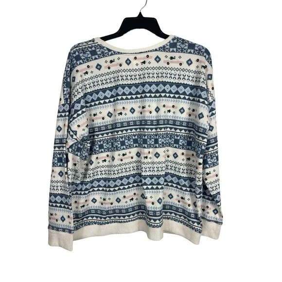 NWT LC Lauren Conrad Soft Cozy Winter Pajama Set 2X Jogger Pants Long Sleeve - Picture 3 of 16